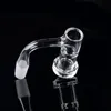 Clear Unique Shape US Grade Fully Weld Quartz Banger Smoking Flat Terp Slurper Beveled Edge Seamless Bangers For Glass Bongs FWQB19 20