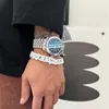 Boucle tridimensionnelle Bracelet cubain chaîne Niche peinture noir et blanc HipHop tendance mode Cool accessoires 4072749