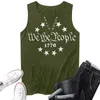 Women's Blouses & Shirts Women American Flag Tank Tops For 4th Of July Ring Hole Sleeveless T Shirt Patriotic TeesWomen's