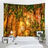 Tabelowa tkanina ściany bohemian dekoracja dywan fantasy Forest Las Krajobraz Dekoracja ściany J220804