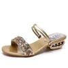 Sandali donna 2022 estate strass paillettes una scarpa due pantofole da donna moda