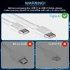 60W/5A USB C naar USB-C-kabel Snel opladen Opladerkabels Compatibel met MacBook Pro iPad Mini 6 Air 4 Galaxy S21 Pixel LG Huawei Xiaomi