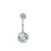 Crystal Round Ball Navel Piercing Bell Button Ringen Chirurgisch Rvs voor Dames Mode Zomer Beach Party Sieraden