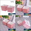 Other Event Party Supplies Festive Home Garden 12Pcs Disposable Popcorn Boxes Bags Snack Box Food Container Tableware For Baby Shower Birt