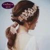 Gold Double End Einsteckkamm Diamant Tiara Barock Kristall Braut Kopfbedeckung Krone Strass mit Hochzeitsschmuck Haarschmuck4553820