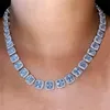 MEN 1M Hip Hop Hop Big Crystal Tennis Chain Necklace per Women Luxury Bling Square Choker Punk Fashion Jewelry 2208135761296