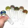 Freezable Glass Glicerina Coil Pipe gorgogliatore pipa ad acqua pipe tabacco mano tubo