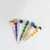 18 estilos de vidro Dabber Tool Acessórios para fumantes de lápis Ferramentas coloridas de desenho animado para óleo de cera Banger Banger Banger Banger Rigs Bongues de água Bongs