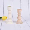 Candlesticks Holders Retro Wood Classic Wedding Decoration 220809