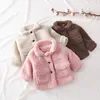 Coat Fashion Baby Girl Boy Winter Jacket Thick Lamb Wool Infant Toddler Child Warm Sheep Like Coat Baby Outwear Cotton 18Y 220826