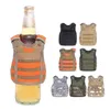 Miniaturowy wojskowy uchwyt taktyczny premium piwo molle kamizelka woda butelka wina pokrywa chłodnica napojów regulowane paski mini kamizelki myśliwskie