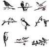 Gartendekorationen Metall Vogel Dekoration Outdoor Vögel Kolibri Sparrow Robin Dekorative Statuen Zaundekor Kunst Ornamentsgarden