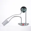 Quartz Banger with Seamless Welding Flat Top and Beveled Edge OD 20mm in 10mm 14mm 45 & 90 Degrees with Terp Slurper Blender and Glass Marbles with Ruby Pearls