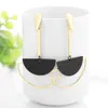 WYBU Summer Style Golden Drop Earrings For Women Geomatric Black Long Hanging Earring Triangle Bts Jewelry Earing bijouterie