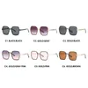 Lunettes de soleil mode métal grand cadre dégradé lentille femmes surdimensionné rose carré nuances 2022 marque Design hommes lunettes de soleil OculosSunglasses