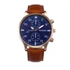 2022 Quartz Watches Men Business Mens Watch Uxury Simple Sport Sport Popular Wrist Leather Clocks Brw Wristwatches Montre de Luxe Q1