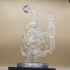 10 Inch Purple Hookah Glass Bong Recycler Pipes Water Pipes Bongs Smoke Pipe Bottles Dab Rig Size 14mm Female Joint