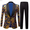 Men's Shiny Gold Sequin Glitter Embellished Blazer Coat Man Nightclub Blazer Wedding Party Suit Jacket Stage Singers 2 Piece Set 220801