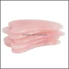 Chinese Style Products Arts Crafts Gifts Home Garden Rose Quartz Jade Guasha Board Natural Stone Scraper Tools For Face Neck Back Body Ac