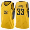 Maillots de basket-ball Maillots de basket-ball imprimés sur mesure 2022 New City Basketball Jerseys 26 Lamb 28 Sykes 32 Taylor 33 Turner 88 Bitadze Blanc Noir Jaune Haut