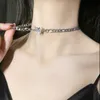 Zircon Butterfly Pendant Choker Light Luxury Aesthetic Nisch Clavicle Silver-Plated Halsband smycken Kvinnor gåvor