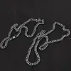 Kedjor 7,0 mm Bredd Solid Pure Titanium Curb Chain Link Halsband Herr Hip Hop tjocka kedjor