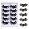 Dikke lange meerlagige kleur valse wimpers 5 paren stel zacht licht herbruikbare handgemaakte 3D mink nep lashes extensions make -up voor ogen 8 modellen dhl