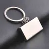 Creative Metal Simulation Notebook Computer Key Chain Car Bag Hanging Accessories Keychain Otaku Electronic Equipment Keyring AA220318