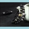 チャームブレスレット男性のための卸売ブラック女性OROGIO TIGER EYE BRACELET BEAD VIPJEWEL DROP DERVIRY 2021 JEWELRY VIPJEWEL DHUK7