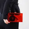 NXY Evening Bags Transparent Clear Bag Crossbody Clutch für Frauen 2022 Neue Luxushandtaschen Süßigkeiten Farben Designer Schulterbaus 220510