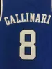 SJZL98 8 Danilo Gallinari Italia Team Koszykówka Jersey Retro Thracback Szyte Haft Dostosuj dowolny numer nazwy