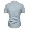 Mode rayé chemise hommes 2022 été nouveau Slim Fit chemise à manches courtes hommes décontracté Streetwear chemises Camisa Social Masculina XXL L220704