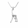 Double nez Arrivée en métal Incrust femme silhouette gymnastique fille charme collier gym bijoux pendentif colliers 291c