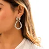 Dangle Kronleuchter Purui unregelmäßige Hollow -Drop -Ohrringe für Frauen trendige Goldfarbe Damen hängen 2022 Modeschmuck Mädchen Geschenke Geschenke Geschenke
