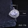 Size 6-10 Stunning Jewelry Silver Drop Water White Topaz CZ Diamond Gemstones Party Women Wedding Bridal Ring Gift