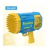 Bubble Gun Rocket 69 Holes Soap Bubbles Electric Machine Gun Shape Automatic Blower With Light Toys Bubble Bazooka Blower 220705