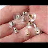 100-200Pcs Rubber Earring Backs Stopper Earnuts Stud Back Supplies For Jewelry Diy Findings Making Accessories Drop Delivery 2021 Other Co