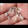 100-200 pezzi di gomma per orecchini posteriori tappo Earnuts Stud posteriore forniture per gioielli risultati fai da te creazione di accessori consegna di goccia 2021 altro Co