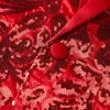 Mäns glänsande röda paljetter Blazer Floral Suit Jacket One Button Shawl Lapel Tuxedo Blazers Party Wedding Banket Prom Compuume Homme 220815