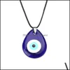 Pendant Necklaces Pendants Jewelry Blue Turkey Evil Eyes Pendent Necklace For Men Women Classic Ethnic Turkish Lucky Choker Accessories C3