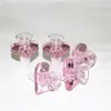 Unik rosa kärlek hjärtform glas skål för vattenpipa bong vatten rör 14mm 18mm manlig bubblare hård olja dab riggar fågelbur perkolator shisha rökning