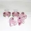 Shisha 14mm rosa Herzform Glasschale Male Joint Tabak Handschale Stück Rauchen Zubehör für Bong Wasserpfeife Bohrinsel Dabber Werkzeuge Wachs