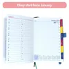 English Planner Organizer Notepad A5 Diary Monthly Weekly Schedule Notebook for School Office Stationery Epacket30912527