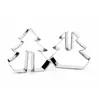 크리스마스 쿠키 커터 곰팡이 알루미늄 합금 귀여운 동물 모양 비스킷 곰팡이 DIY 퐁당 페이스트리 장식 베이킹 키친 도구 P0719