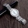 손목 시계 새로운 패션 캐주얼 시계 실버 브레이슬릿 시계 여성 라인 스톤 시계 숙녀 우아한 쿼츠 손목 시계 TME0018 220708