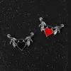 Teufelstift rote und schwarze Metallstift Dunkle Paar Serie Teufel Wings Pfirsich Herz Taille Retraktion Pin Knopf