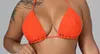 Reggiseno abbinato Costumi da bagno Sexy Scava fuori Vedi attraverso Pantaloni a due pezzi Set Rete da pesca da donna Moda sexy