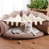 Cat Bed Tunnel Collapsible Removeable Tube Pet Interactive Play Toys with Plush Balls For Puppy Supplies 220323