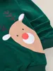 Toddler Boys 2pcs Christmas Elk Print Tie Dye Hoodie SHE
