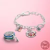 Nowy 925 Sterling Silver Charm Me Collection oko medalion wisiorek dla Pandora bransoletka Link kolczyk kształt dwa złącze pierścieniowe dla DIY tworzenia biżuterii